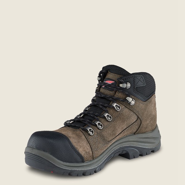 Red Wing Hiking Bot Erkek - Trades - 5-Inch Waterproof Safety Toe - Kahverengi/Siyah - 89HQTIWFG